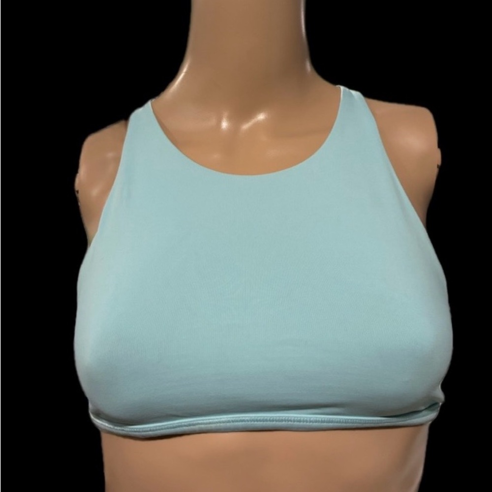 Lululemon Athletica Sky Blue High Neck Sports Bra